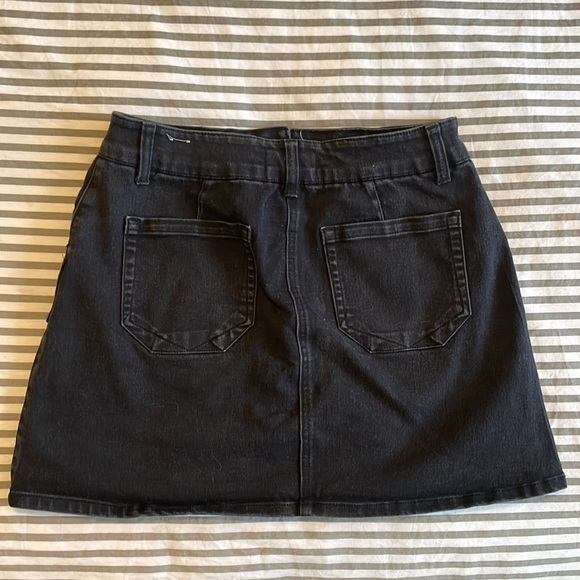 Jolt denim black riveted skirt Sz 26 - Picture 2 of 2
